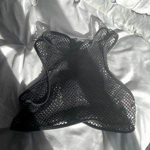 Fishnet black cover up too size m